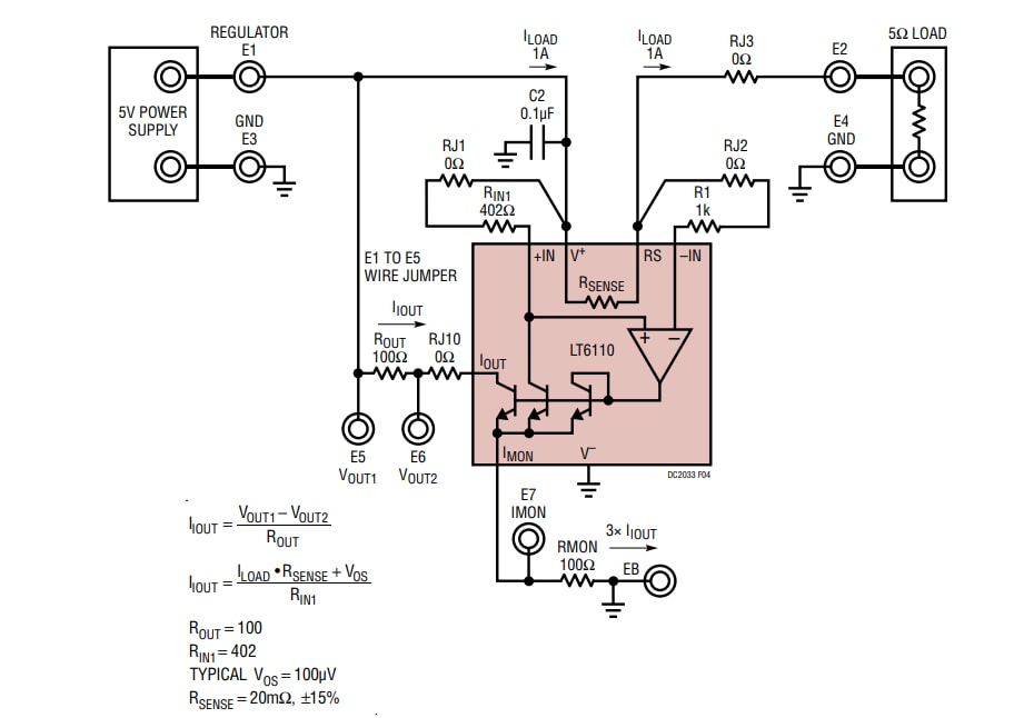 Plan mécanique - Analog Devices Inc. Carte de démonstration DC3033A LT6110